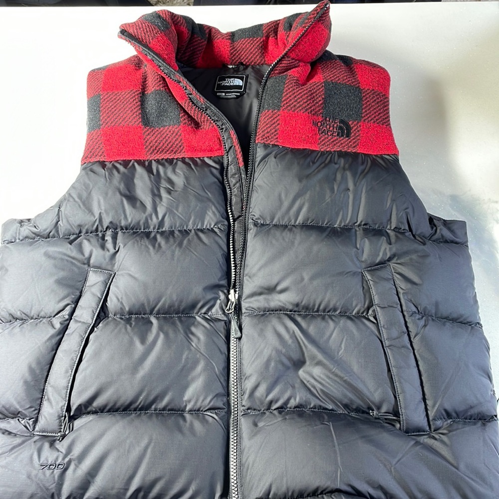 TheNorthFace red Plaid vest